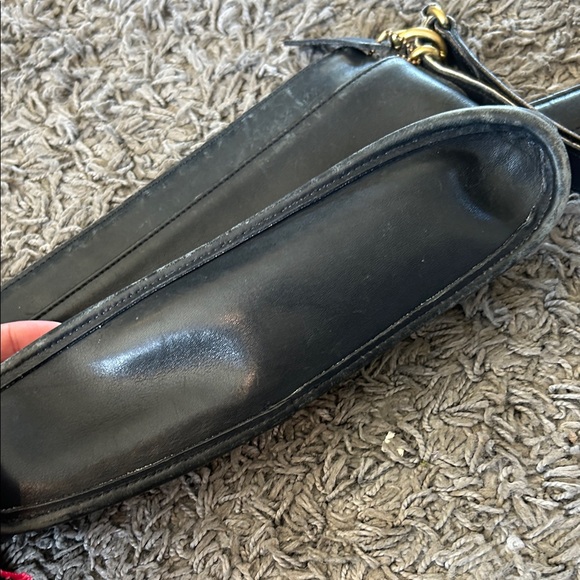 COACH Vintage Classic Black Leather Shoulder Bag / Crossbody Black - Picture 13 of 16